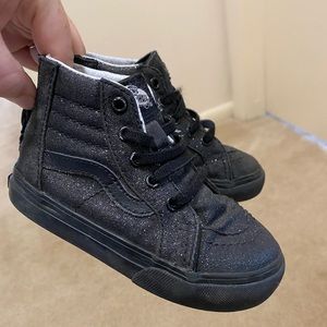 Black glitter vans!